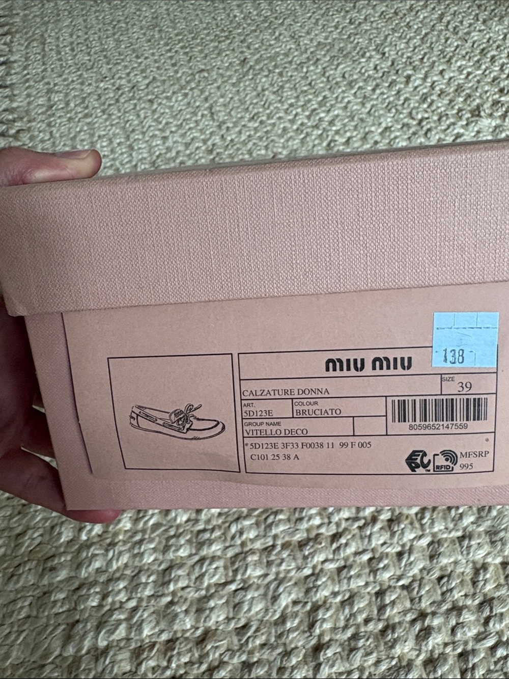 Miu Miu Bleached Leather deck shoes - Picture 2 of 4